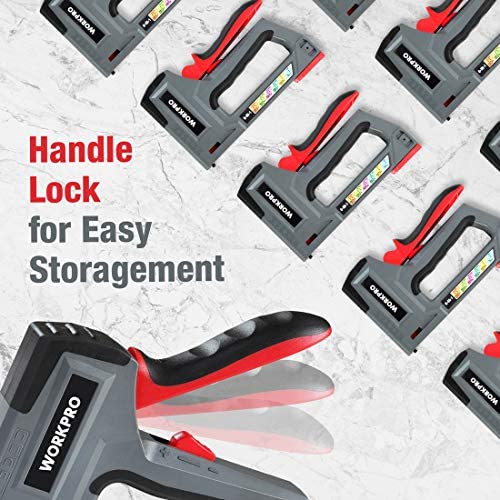 WORKPRO Heavy Duty Staple Gun Include 4000 pc Staples, 6-in-1, Manual Nail Gun/Brad Nailer, Adjustable Force, Stapler for Upholstery, Repair, Decoration, Carpentry, DIY - Image 6