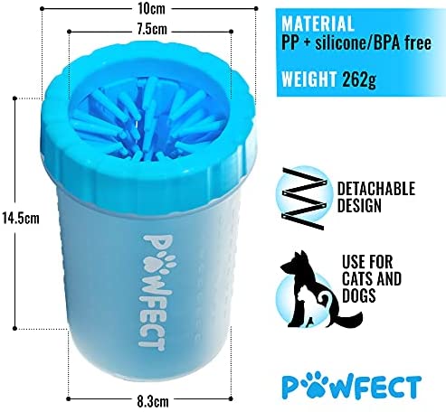 PAWFECT PRODUCTS - Dog Paw Cleaner - Portable Pet Foot Washer for Muddy Paws - Non-slip Cup with Soft Silicone Bristles for Pet Grooming - Perfect Birthday Present for Dogs/Cats - Image 8