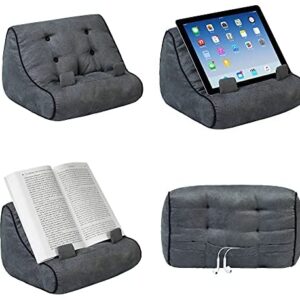 Book Couch iPad Stand | Tablet Stand | Book Holder| Reading Pillow | Reading in Bed at Home | Tablet Lap Rest Cushion | Fun Novelty Gift Idea for Readers, Book Lovers | Phones and eReaders (Grey)