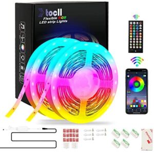 TOCLL 10m Led Strip Lights 300 LEDs Bluetooth APP with 40-Keys IR Remote Color Changing Light Strips Flexible RGB LEDs for Home Kitchen Bedroom