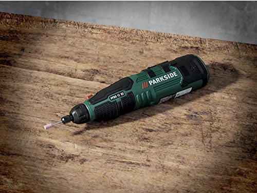 Parkside 12V Cordless Rotary Tool Multi Grinder for Drilling, milling, Grinding, polishing, Cleaning, Cutting and Engraving with 44 attachments - Image 4