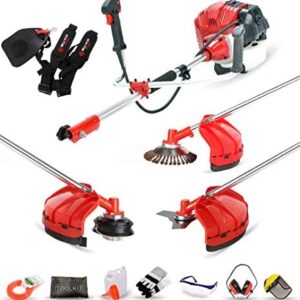 BU-KO 52cc Petrol Strimmer Garden Tool Including: String Trimmer, Brush Cutter with 3T Blade, Steel Wire Strummer Weed Brush Cutting Blade. Great Outdoor Power tool 1 Year Warranty