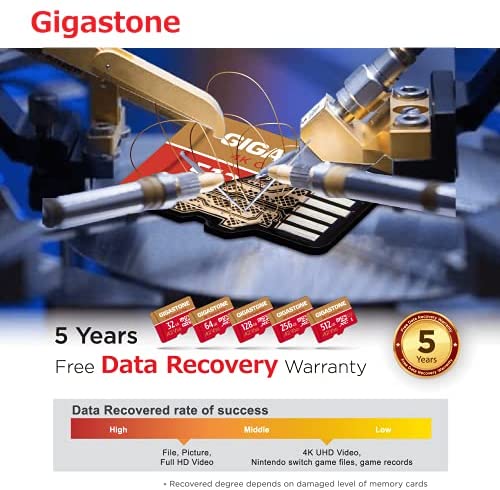 Gigastone Micro SD Card 512GB with SD Adapter + Mini-case, 4K Camera Pro, 4K UHD Video Recording, GoPro SD card Action Camera Drone Compatible, R/W up to 100/80MB/s, MicroSDXC UHS-I A2 V30 U3 Class 10 - Image 7