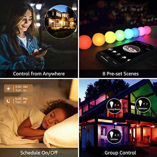 Lepro Smart Bulb, B22 Bayonet Smart Light Bulb, Colour Changing Smart LED Bulb, Dimmable Warm White to Cool Daylight WiFi Bulb, Works with Alexa and Google Home, 9W, 806lm, 2700K-6500K, 2.4GHz Only - Image 6