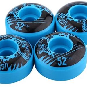 Alomejor 52mm x 30mm 4 Pcs Skateboard Wheels Outdoor Classic PU Cruiser Longboard Skateboard Replacement Wheel Set for Electronic Bicycle