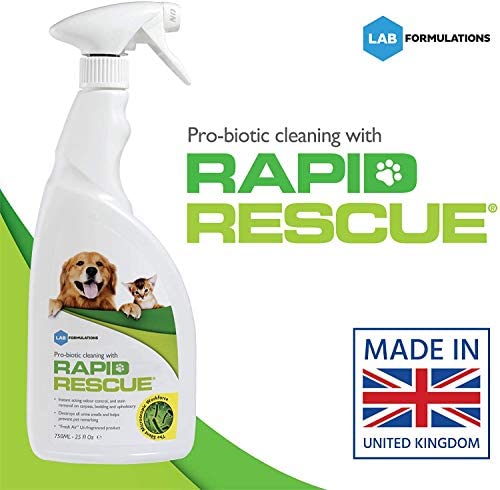 Rapid Rescue | Pet Odour Eliminator Urine Smell Remover | Natural Microbe Enzymatic Green Solution Probiotic Fast-Acting on Cat & Dog Stains on Carpets, Wood Floors, Cars, Rugs (2pk) - Image 3