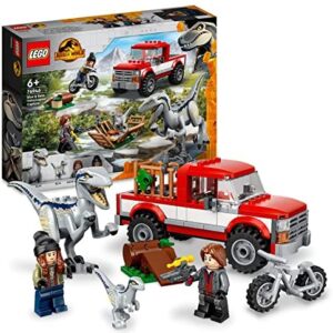LEGO 76946 Jurassic World Blue and Beta Velociraptor Capture with Truck and 2 Dinosaur Toys For Kids Aged 6 Plus, 2022 Dominion Movie Inspired Set