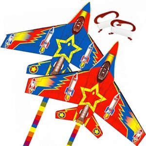 YARD Kite for Kids 2 Pack Plane Kids Kite - Easy to Fly Large Flying Toys Kites for Children Ages 4-8+ Kids Kite for Outdoor Games Activities Beach Trip - Huge Kites for Adult