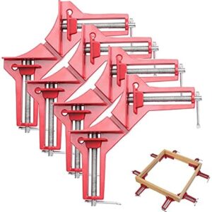 Fippy 4PCS Corner Clamps for Woodwork, 90 Degree Right Angle Clamps Adjustable Wood Vice Miter Clamp for Picture Photo Frame Glass Fish Tank DIY Hand Tools