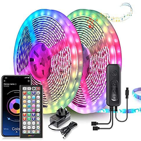 LED Strip Lights 20M Ultra-Long LED Lights Strip Music Sync, App Control with Remote, LED RGB LED Lights for Bedroom, DIY Color Options LED Tape Lights for Bedroom Ceiling Under The Cabinet