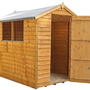 WALTONS EST. 1878 Wooden Garden Shed 7x5, Outdoor Storage Building, Overlap, Apex Roof (7 x 5 / 7Ft x 5Ft)