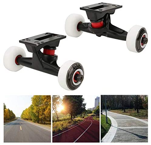 VGEBY Skateboard Wheel Set, Quality Double-Warped Skateboard Trucks Combo Set Wheel Bracket Bridge Kit - Image 7