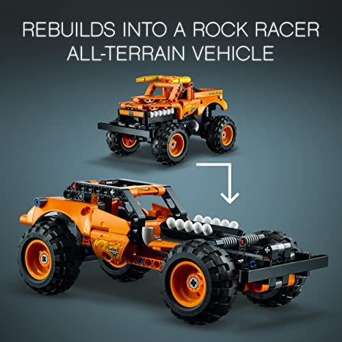 LEGO 42135 Technic Monster Jam El Toro Loco 2 in 1 Pull Back Truck to Off Roader Car Toy, Construction Set for Boys and Girls 7 Plus Years Old - Image 4
