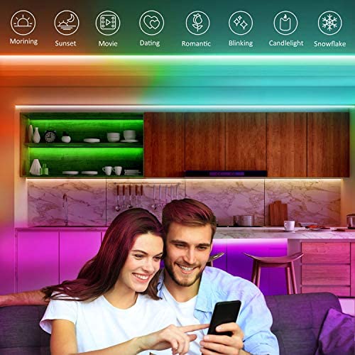 LED Strip Lights 20M Ultra-Long LED Lights Strip Music Sync, App Control with Remote, LED RGB LED Lights for Bedroom, DIY Color Options LED Tape Lights for Bedroom Ceiling Under The Cabinet - Image 7