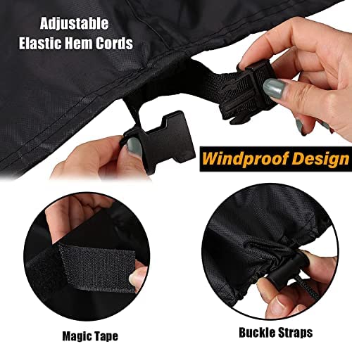 SIRUITON Patio Furniture Cover Waterproof Oxford Polyester Outdoor Garden Table and Chair Waterproof Protection Cover(120x120x74cm) - Image 5