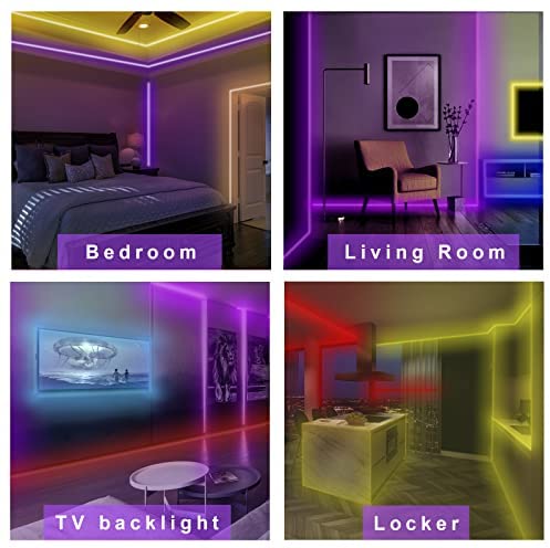 LED Strip Lights 15m Ultra-Long LED Lights Strip with Remote,App Control Bluetooth RGB Music Sync Colour Changing LED Mood Strip Lights for Bedroom Ceiling Under The Cabinet (15M) - Image 2