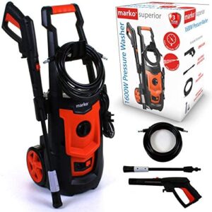 Marko Pressure Washer Power Jet Wash Electric Garden Patio Home Car Outdoor Pump 1600W