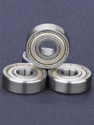 eBoot 608 ZZ Skateboard Bearings Longboard Roller Skate Bearings 608 Ball bearings, Double Shielded, Silver, 8 Pack - Image 3