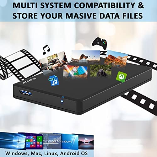 External Hard Drives, Portable HDD 2.5", USB 3.0 Storage Drive for PC Desktop, MacBook, Chromebook, Ultra Fast Backup Drive, Memory Storage Hard Drive for Computer, Laptop Hardrive - Image 3