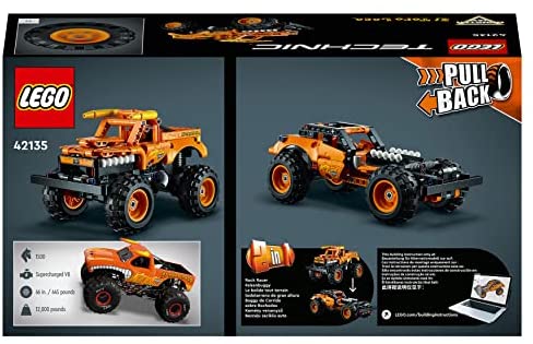 LEGO 42135 Technic Monster Jam El Toro Loco 2 in 1 Pull Back Truck to Off Roader Car Toy, Construction Set for Boys and Girls 7 Plus Years Old - Image 7