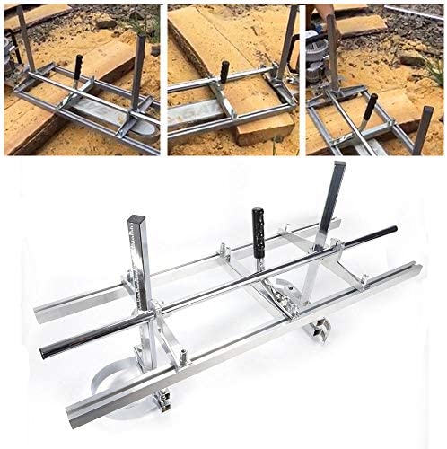 SHIOUCY Chainsaw Mill 36 Inch Mobile Sawmill Wood Saw Aid for 14 Inch to 36 Inch Chainsaw Chainsaw Portable Chainsaw Mill Aluminium Steel Welding Saw