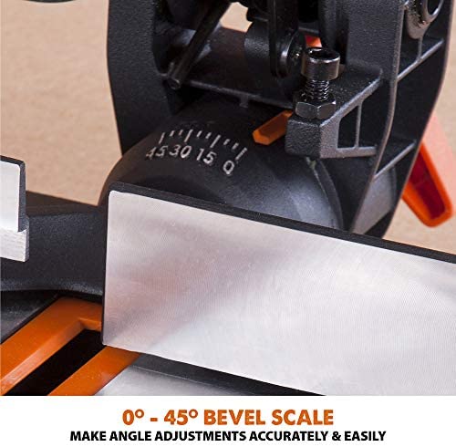 Evolution Power Tools 046-0001A R210CMS Compound Saw with Multi-Material Cutting, Bevel, 45 Degree Mitre, 3-Year Warranty, 1200 W, 230 V-Domestic - Image 11