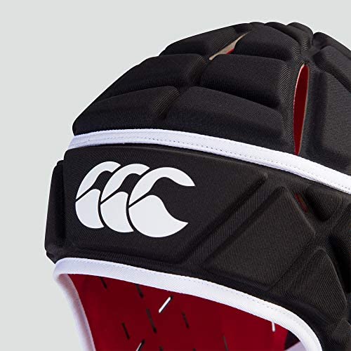 Canterbury CCC Rugby Raze Headguard, Scrum Cap, Full Coverage, Soft-Edged Chin Strap, Designed Holes Aid Ventilation, Foam Padding, Black - Image 4