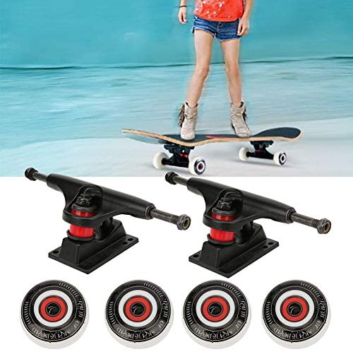 VGEBY Skateboard Wheel Set, Quality Double-Warped Skateboard Trucks Combo Set Wheel Bracket Bridge Kit - Image 8