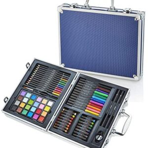 Artworx Art Set For Kids Age 6-12 - Kids Colouring Sets - 70 Art Pieces & Aluminium Carry Case - Colouring Pencils, Felt Tips Pens, Oil Pastels & Watercolour Paints - Arts and Craft Sets For Children