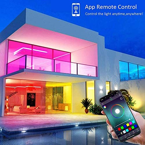 LED Strip Light 5M,Romwish 16.4FT RGB SMD 5050 Bluetooth Music Sync Smart Color Changing Rope Lights, 44 Keys Remote Control, Timing Function,with for Kitchen, Bedroom, TV, Party - Image 3