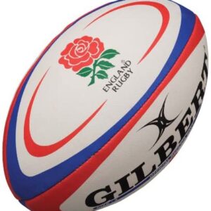 Gilbert England Rugby Replica Ball - White/Red, Mini
