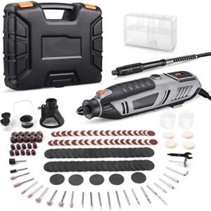 Rotary Tool 200W, 170 Rotary Tool Accessories Include, Variable Speed(10000~40000rpm), Carrying Case, Rotary Tool Flexible Shaft with MultiPro Keyless Chuck