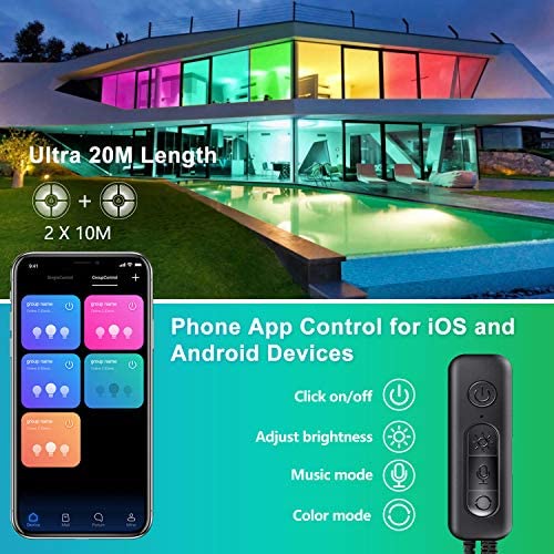 LED Strip Lights 20M Ultra-Long LED Lights Strip Music Sync, App Control with Remote, LED RGB LED Lights for Bedroom, DIY Color Options LED Tape Lights for Bedroom Ceiling Under The Cabinet - Image 4