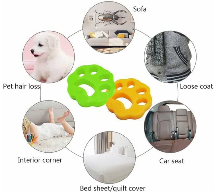 BIZHUDP Pet Epilator, Washing Machine Epilator, Reusable Washing Machine Epilator Dog Hair Cat Hair Catcher, Fur Removal in Washer and Dryer 4 Pack - Image 5