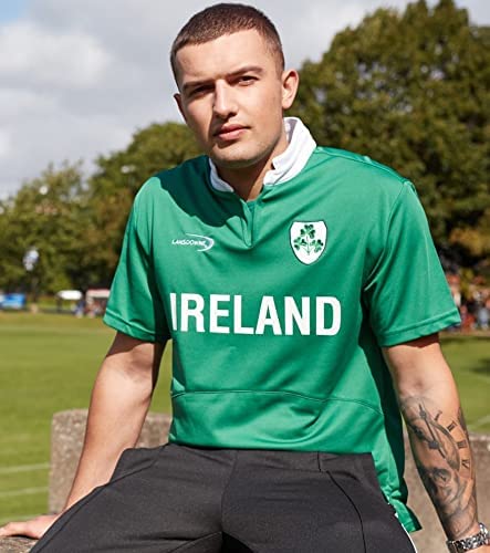 Lansdowne Green Ireland Shamrock Performance Short Sleeve Rugby Shirt - Image 2