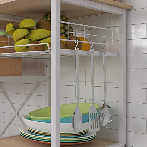 SogesHome Microwave Shelf Unit Kitchen Oven Storage Shelf Baker's Rack Storage Cart Workstation Shelf 90 x 40 x 83 cm,W5S-MO-SH - Image 4