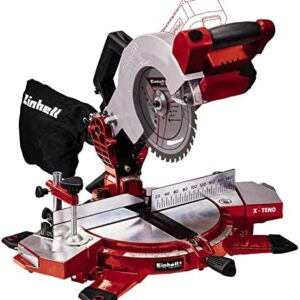 Einhell 4300890 TE-MS 18/210 Li Solo 18V Mitre Saw Solo - Supplied without Battery and Charger, Red, 30.5 cm*54.0 cm*36.1 cm
