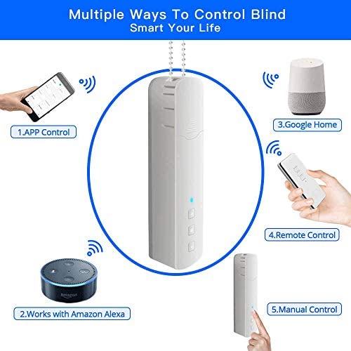Tuya WiFi Roller Shade Driver,Blind Engine Smart Electric Blind with Rechargeable Battery Echo Google Assistant Voice Control Roller Blind Motor with Remote (Rechargeable Tuya Wifi) - Image 2