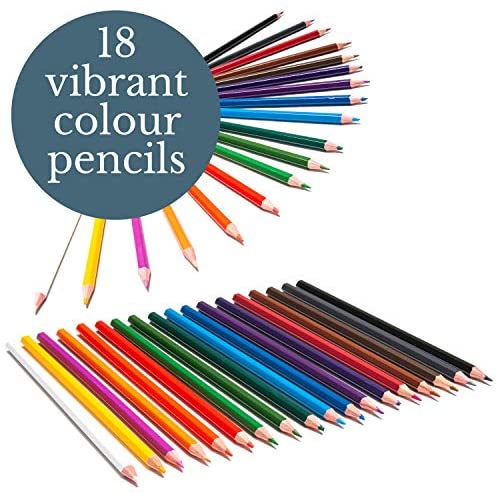 Elements Wooden Art Set with Mannequin - Professional Artists Colouring, Painting, Drawing and Sketching Supplies Case Kit for Beginners for Artists, Adults, and Kids - Image 4