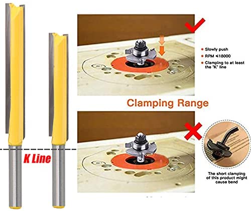 Gasea 2pcs 1/4 Shank Extra Long Straight Router Bit 2" 3" Long Cutting Trimming Cutter for Woodworking - Image 7