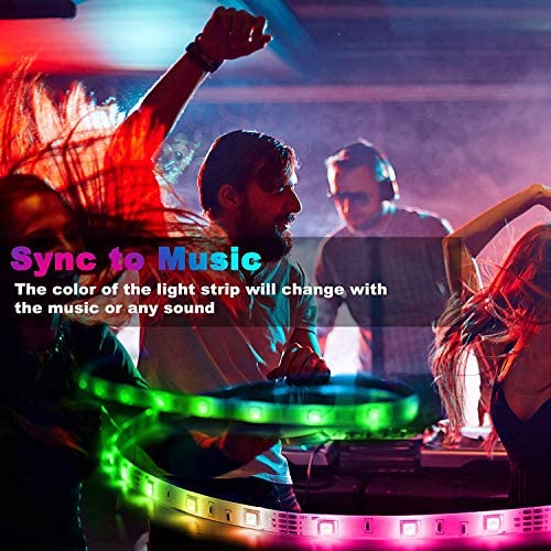 LED Strip Lights 10M, Music Sync RGB LED Strip Lighting for Bedroom Color Changing SMD 5050 Rope Strip Lights for Home, Desk, Dorm, Cabinet, TVs, Kitchen, Party(44 Keys Remote+ Mic Control) - Image 3