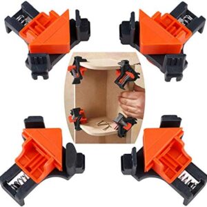 Wood Clamps Set of 4, Alldo 90 Degree Angle Corner Clamps for Woodwork, Wood Frame Clip Tools, Woodworking Tools for Drilling, Cabinet Making, Photo Fixing, Connecting Wood