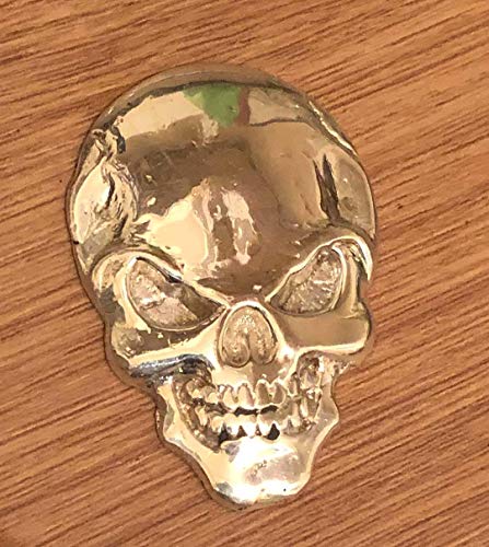 Flat Silver Skull 1.3ozt - Image 3