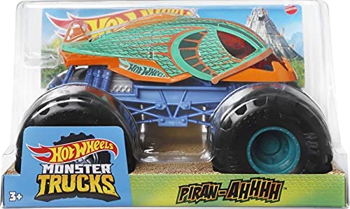 Hot Wheels GTJ34 Monster Trucks 1:24 Scale Vehicles, Gift for Kids Ages 3 Years Old & Up​, Multicolor, 12.0 cm*19.0 cm*14.0 cm