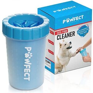 PAWFECT PRODUCTS - Dog Paw Cleaner - Portable Pet Foot Washer for Muddy Paws - Non-slip Cup with Soft Silicone Bristles for Pet Grooming - Perfect Birthday Present for Dogs/Cats