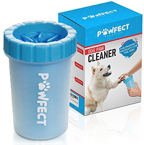 PAWFECT PRODUCTS - Dog Paw Cleaner - Portable Pet Foot Washer for Muddy Paws - Non-slip Cup with Soft Silicone Bristles for Pet Grooming - Perfect Birthday Present for Dogs/Cats