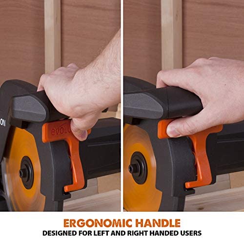 Evolution Power Tools 046-0001A R210CMS Compound Saw with Multi-Material Cutting, Bevel, 45 Degree Mitre, 3-Year Warranty, 1200 W, 230 V-Domestic - Image 14