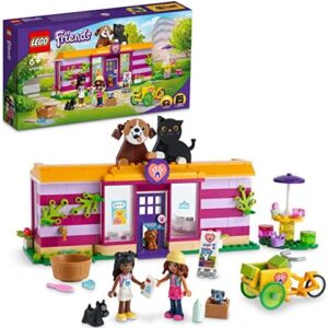 LEGO 41699 Friends Pet Adoption Café Animal Rescue Play Set with Olivia & Priyanka Mini Dolls, Toy for Girls and Boys 6 Plus Years Old