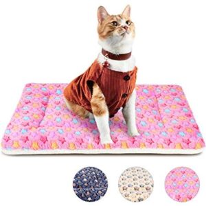 Mora Pets Dog Crate Bed Mattress Cat Bed Blanket Dog Crate Mat 18 inch Cage Pad Ultra Soft Pet Custion Pillow for Kitten Cats Puppy Dogs Extra Small Washable 45*37cm Perfect Size for Cat Carrier