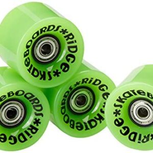 Ridge Skateboards 59mm Cruiser Skateboard Wheels with ABEC-7 bearings
